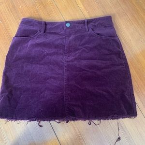 Fringe purple skirt